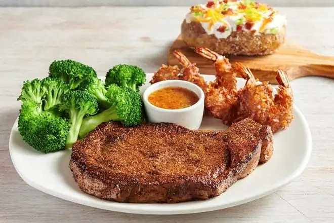 13oz Ribeye & Choice of Shrimp